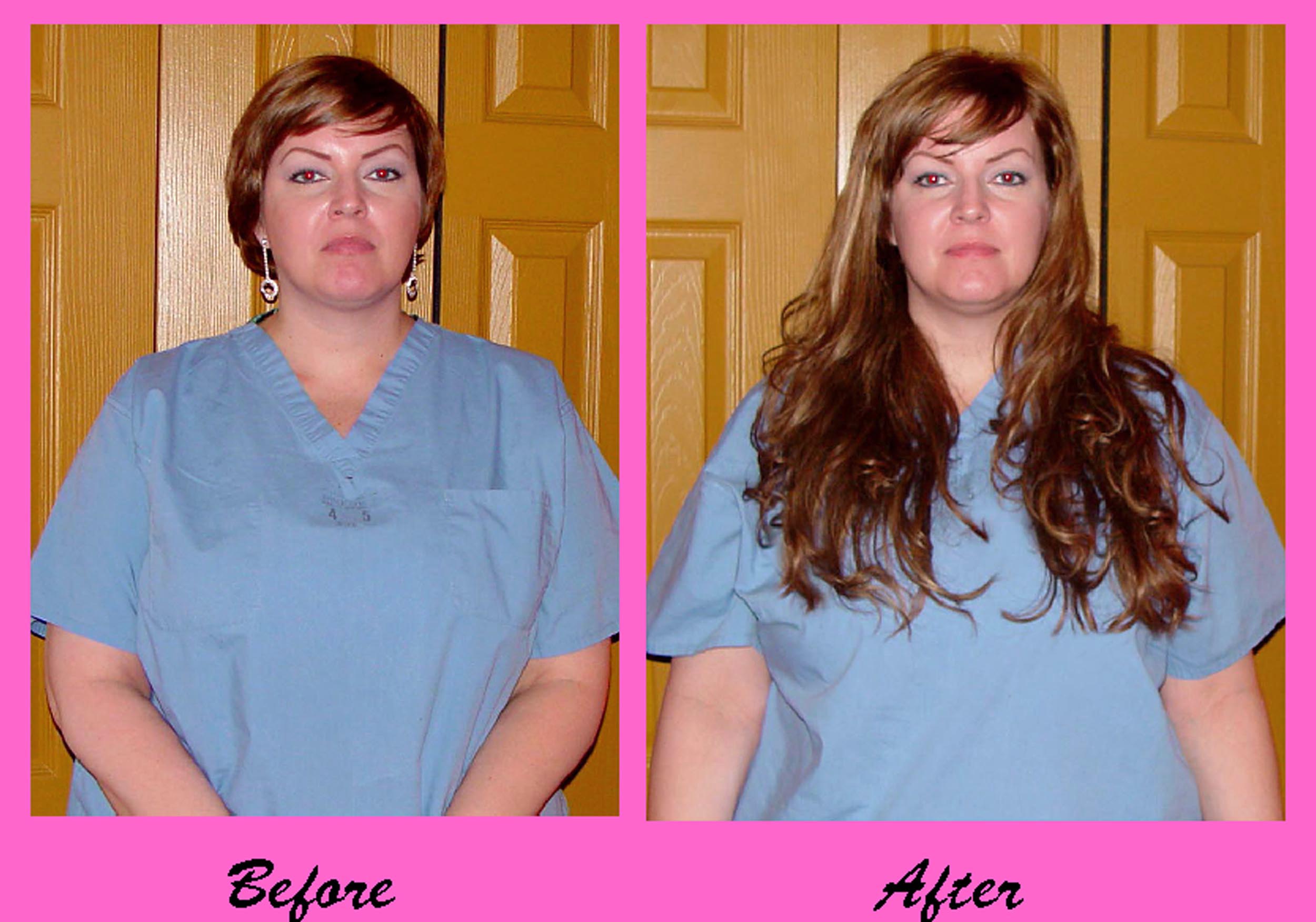 hair extensions very short hair before and after